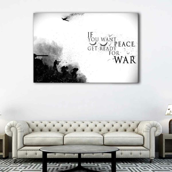 1 panels war quote canvas art