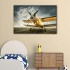 1 panels yellow aircraft canvas art