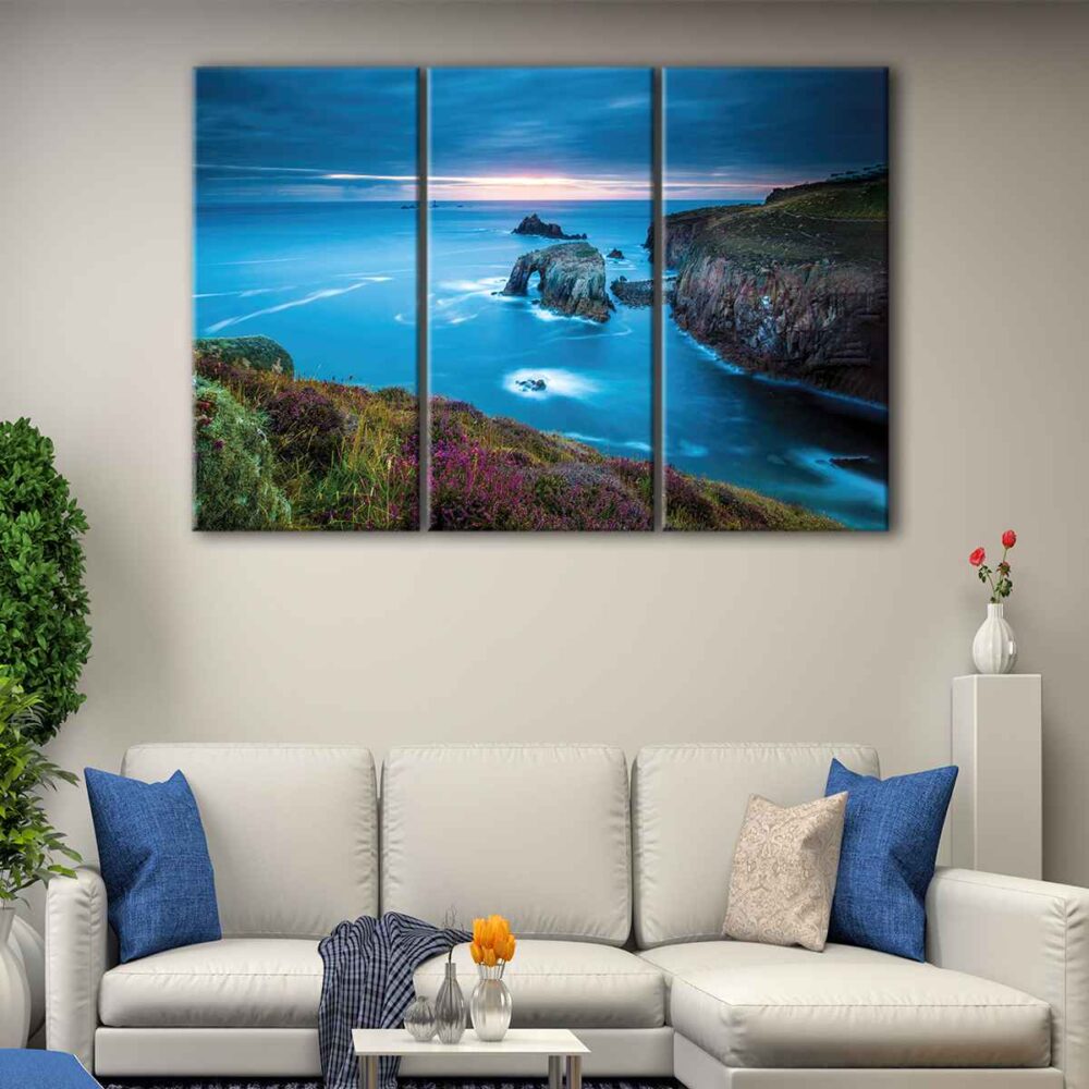 3 panels celtic sea canvas art