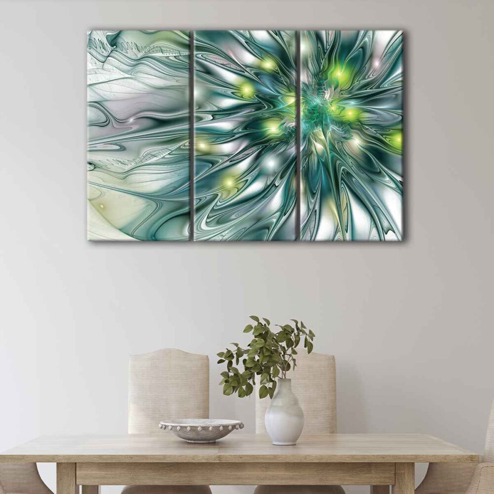 3 panels exotic flower canvas art