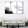 3 panels war quote canvas art