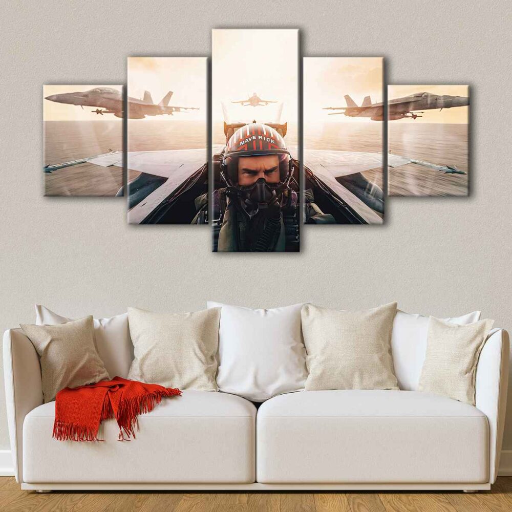 5 panels top gun maverick 1 canvas art