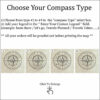 Classic push pin Canada map Compass personalization