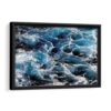 angry ocean framed canvas black frame