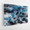 angry ocean stretched canvas