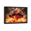 apocalyptic explosion framed canvas black frame