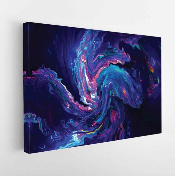 blue chaos stretched canvas