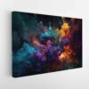 colorful smoke stretched canvas