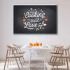 cooking with love floating frame canvas