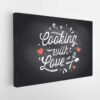 cooking with love stretched canvas