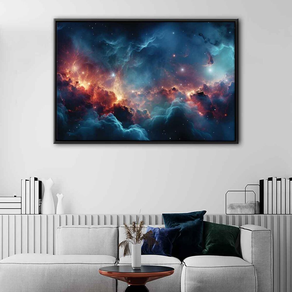 cosmic sky floating frame canvas