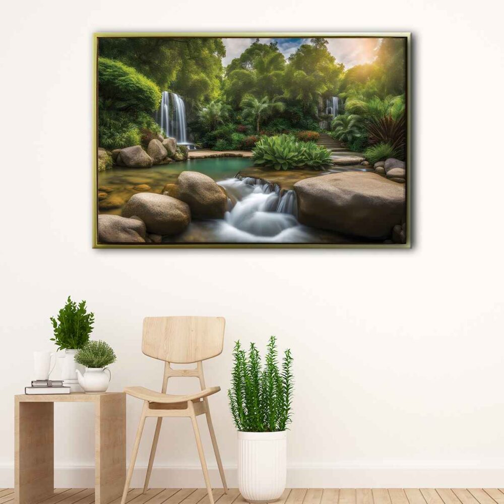 dream garden floating frame canvas