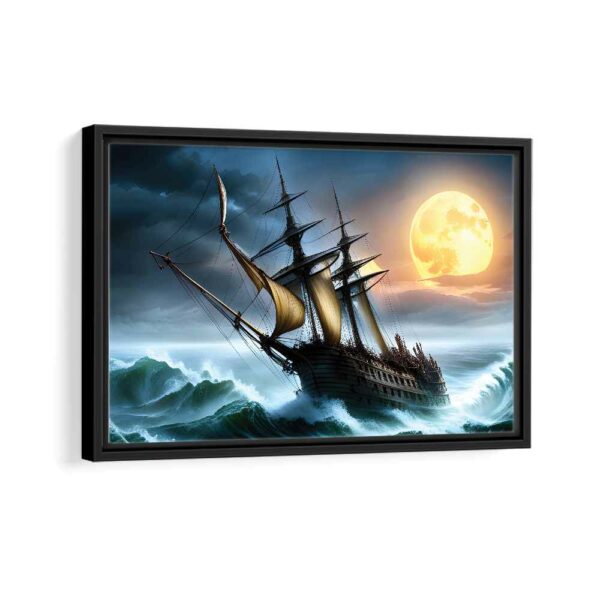 flying dutchman framed canvas black frame