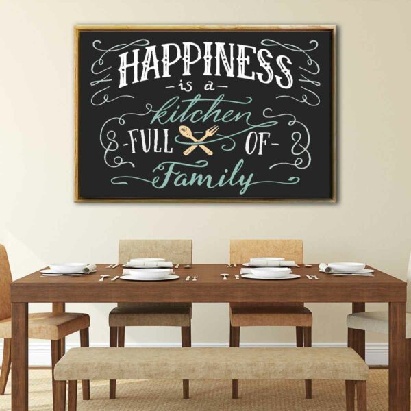 kitchen happiness floating frame canvas