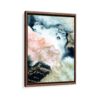 lapis marble framed canvas walnut brown