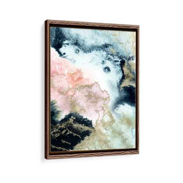 lapis marble framed canvas walnut brown