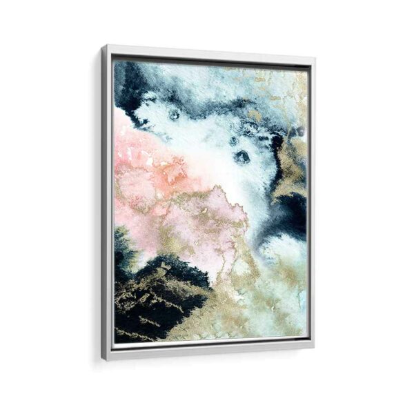 lapis marble framed canvas white frame