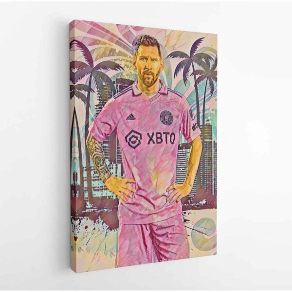 messi in miami canvas