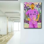 messi in miami canvas art