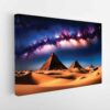 pyramids in the desert stretched canvas