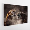  tableau sur toile imprimée tigres rugissants