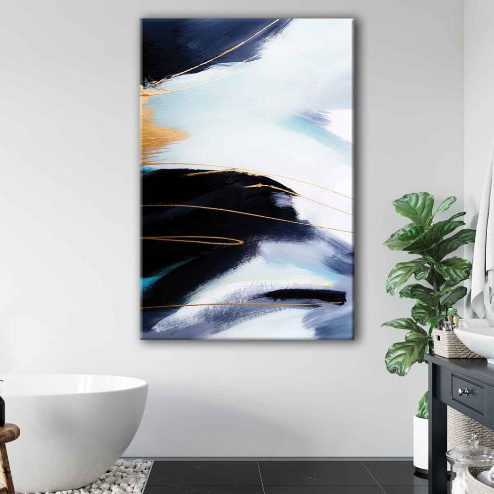 shades of blue canvas art2