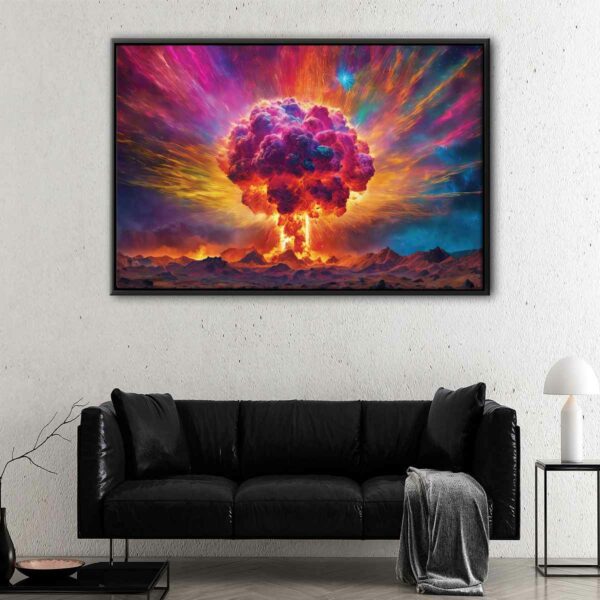 the great explosion floating frame canvas