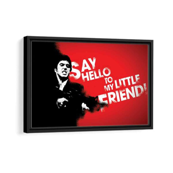 tony montana framed canvas black frame