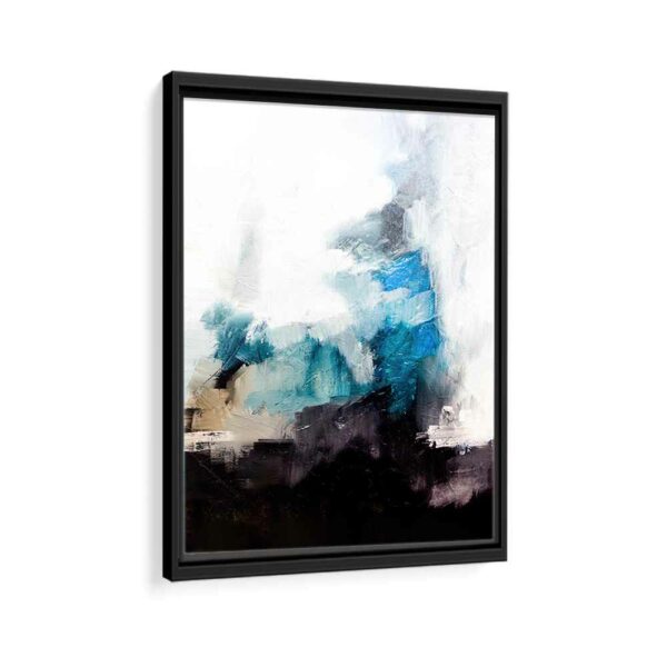 vertical abstract framed canvas black frame