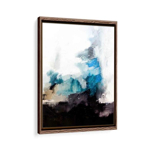 vertical abstract framed canvas walnut brown