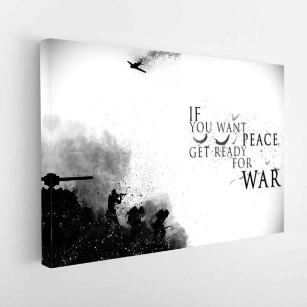 war quote stretched canvas