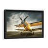 yellow aircraft framed canvas black frame