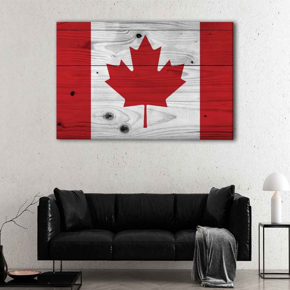 1 panels canadian flag canvas art