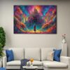 1 panels enchanted castle canvas art