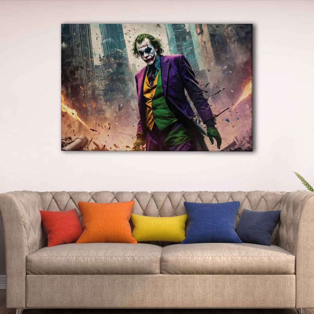 1 panels the joker mess canvas art