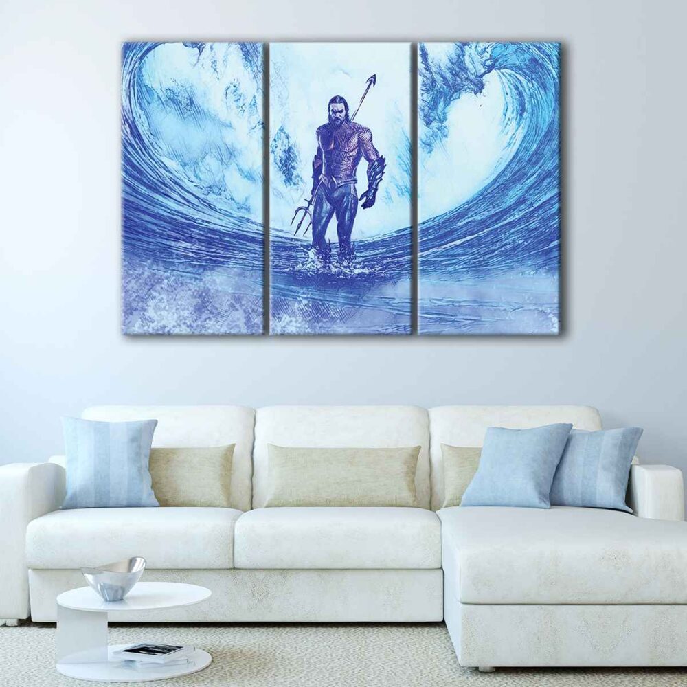 3 panels aquaman canvas art