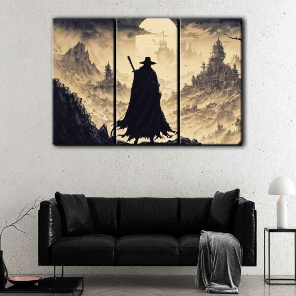 3 panels the last warrior canvas art