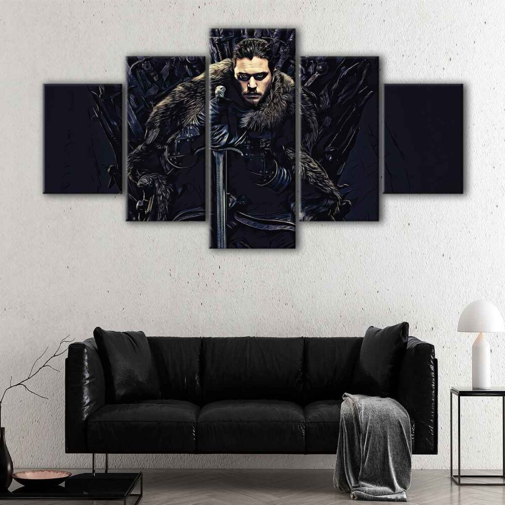 5 panels jon snow 2 canvas art