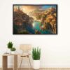 ancient city floating frame canvas