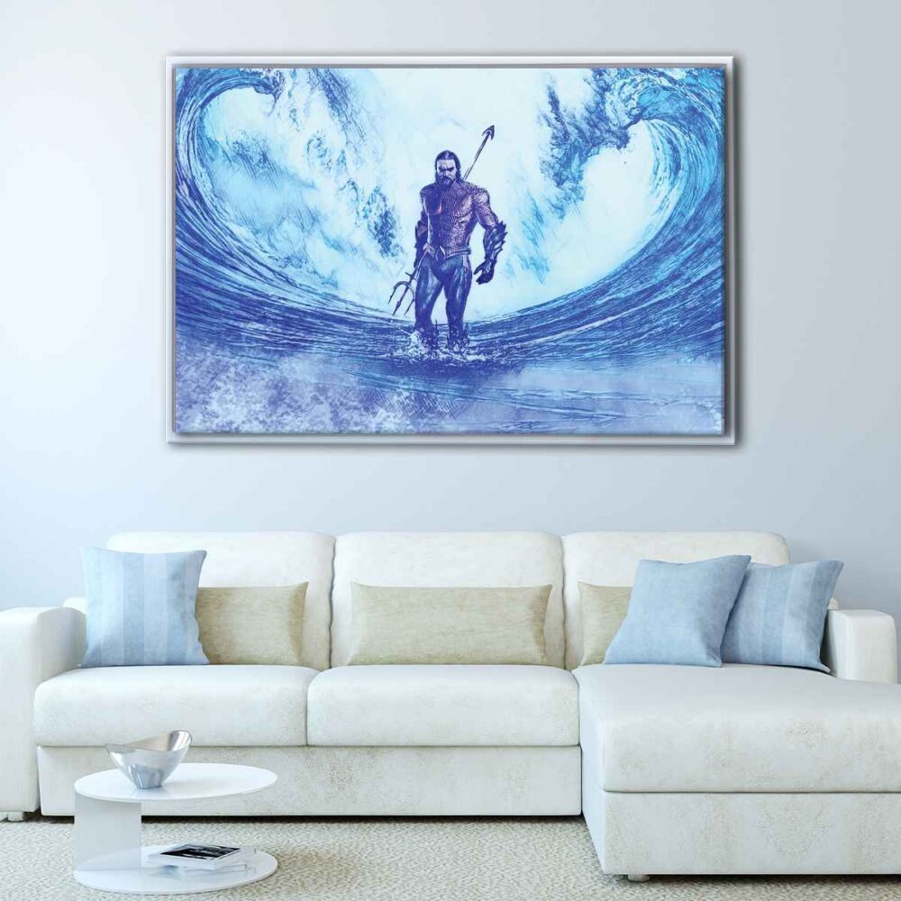 aquaman floating frame canvas