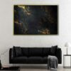 black and gold floating frame canvas