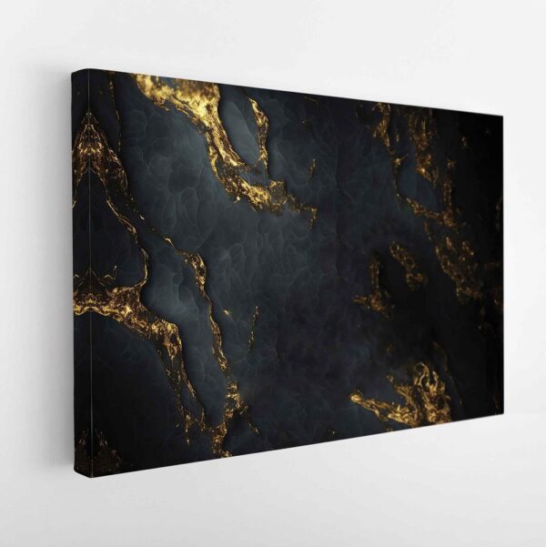 black and gold stretched canvas