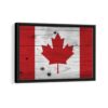 canadian flag framed canvas black frame