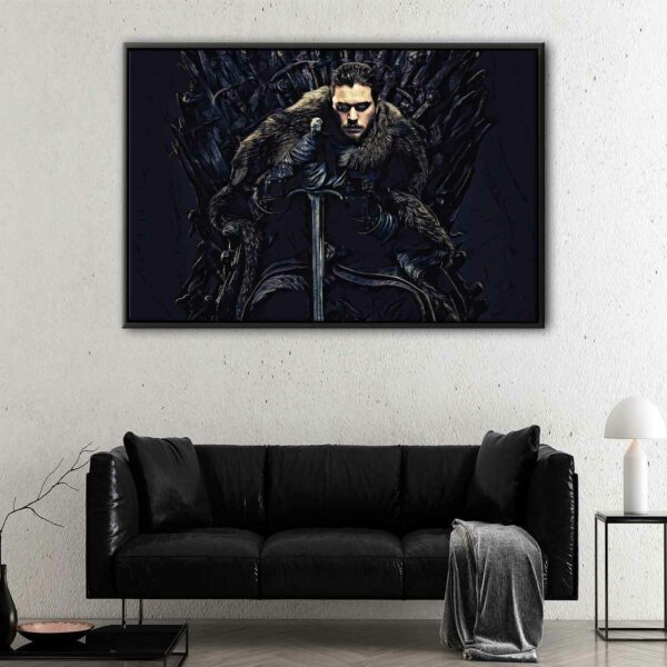 tableau Jon Snow avec cadre flottant