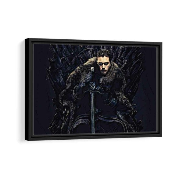 tableau Jon Snow avec cadre noir