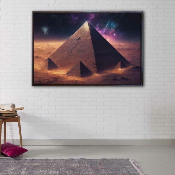 mars pyramid floating frame canvas