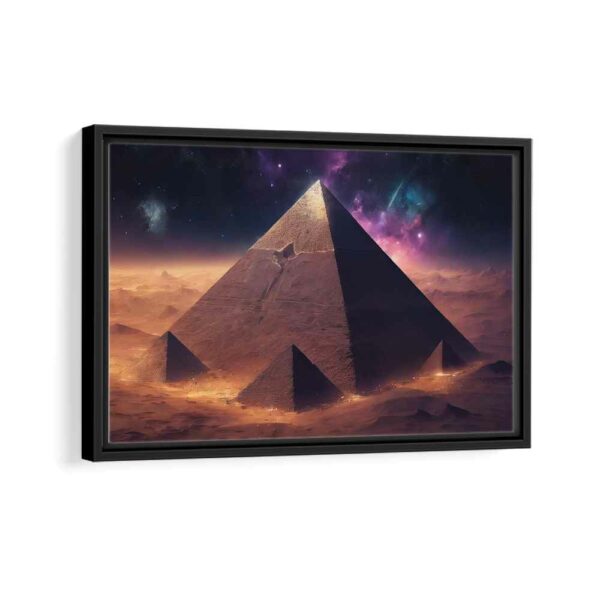 mars pyramid framed canvas black frame