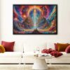 psychedelic kingdom floating frame canvas