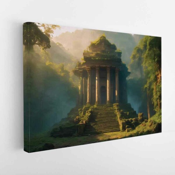 temple ruins stretched canvasn