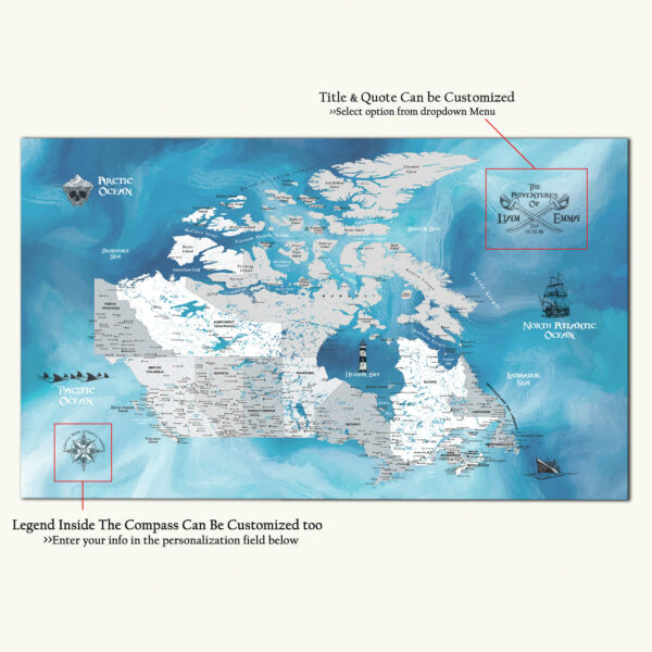 Pirate Canada map detailed